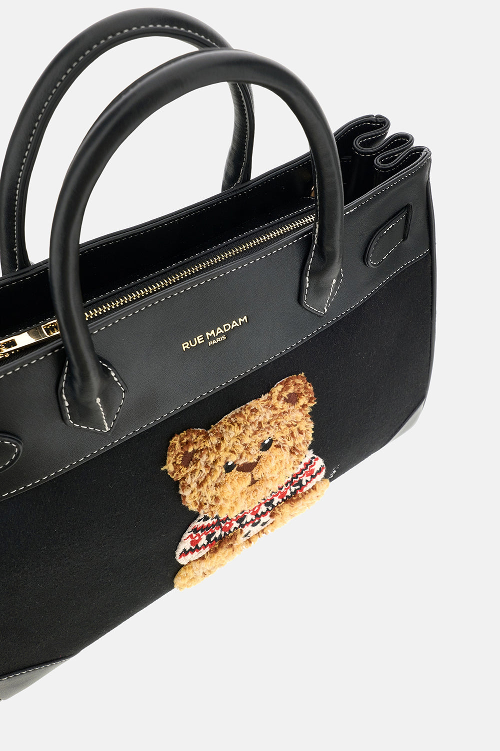 Rue Madam Marvin Love Tote Bag Donna Nero Orsetto