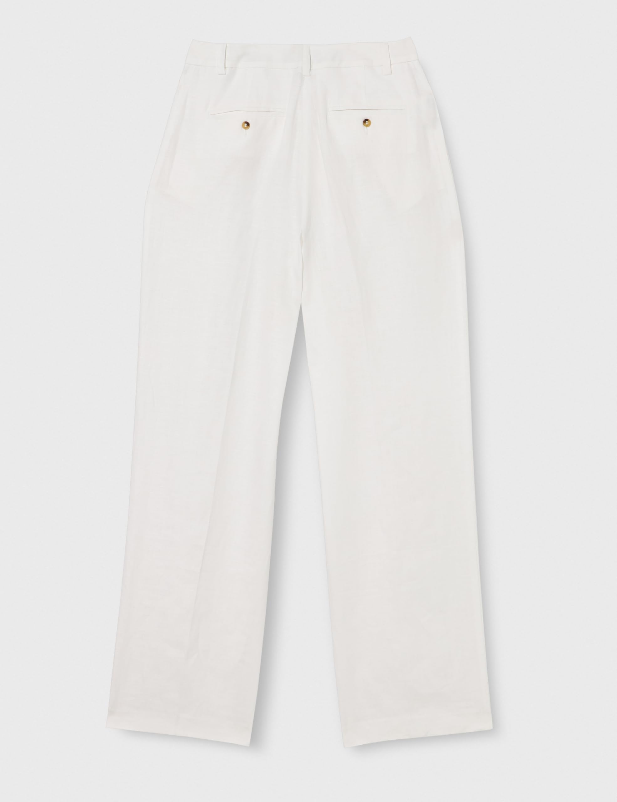 Benetton 4AGHDF05W Pantaloni Donna Lino Vita Regular