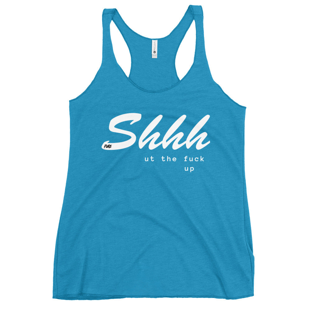 Pure Trash Shhhut canotta donna racerback nera S