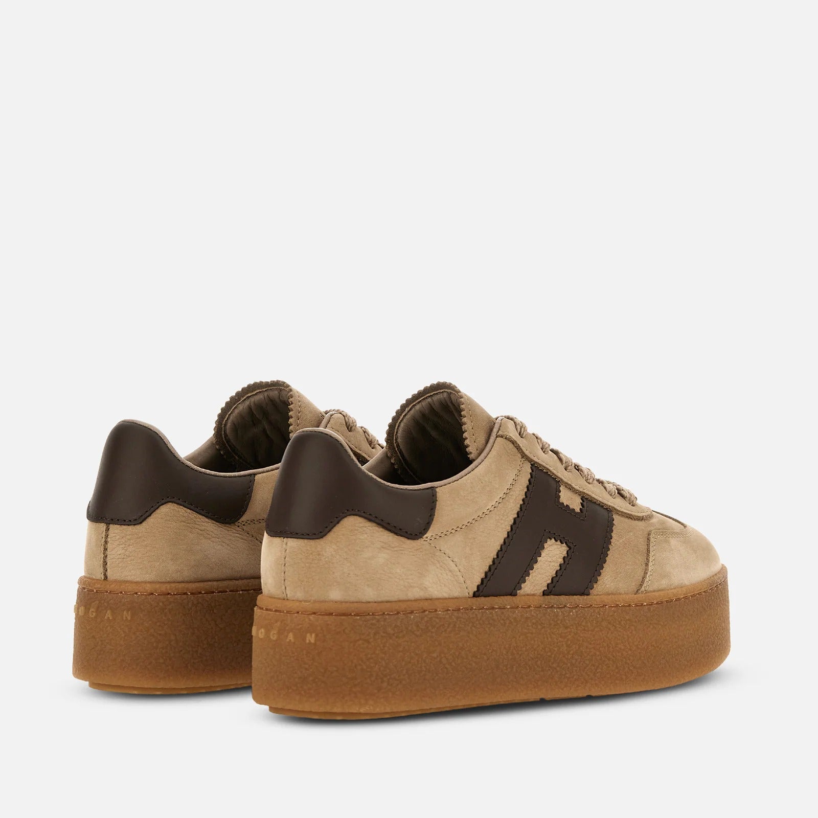 Hogan Cool H698 HXW6980 Sneakers Donna Marrone Beige