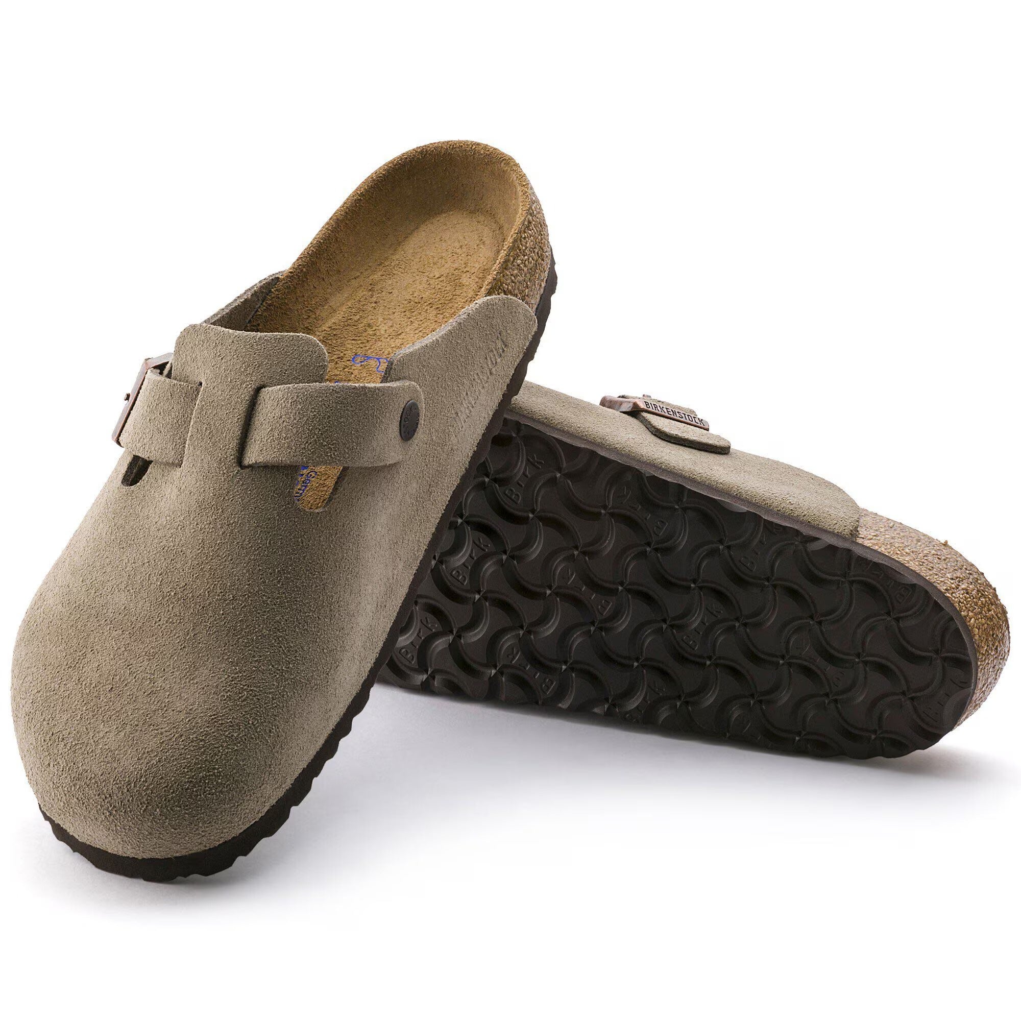 Birkenstock Boston 0560773 ciabatta suede Taupe