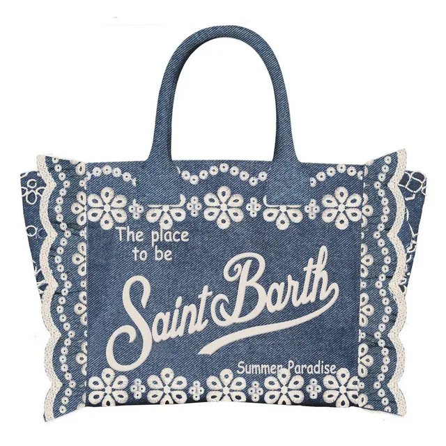 MC2 Saint Barth Colette Volant N 00485L borsa denim sangallo