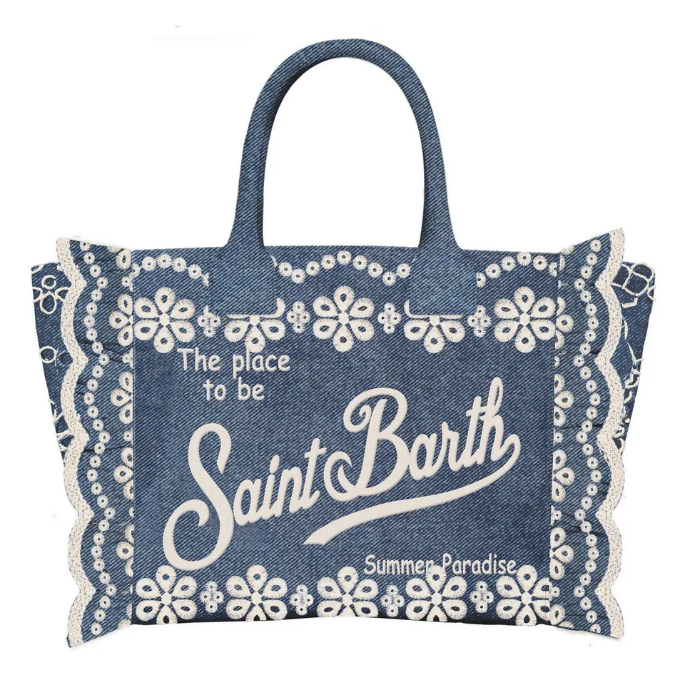 MC2 Saint Barth Colette Volant N 00485L borsa denim sangallo