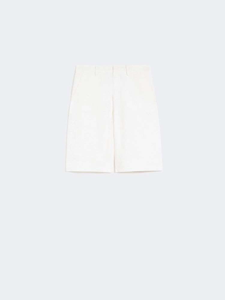 S Max Mara Sole SMMSOLE001 bermuda bianco cotone lino
