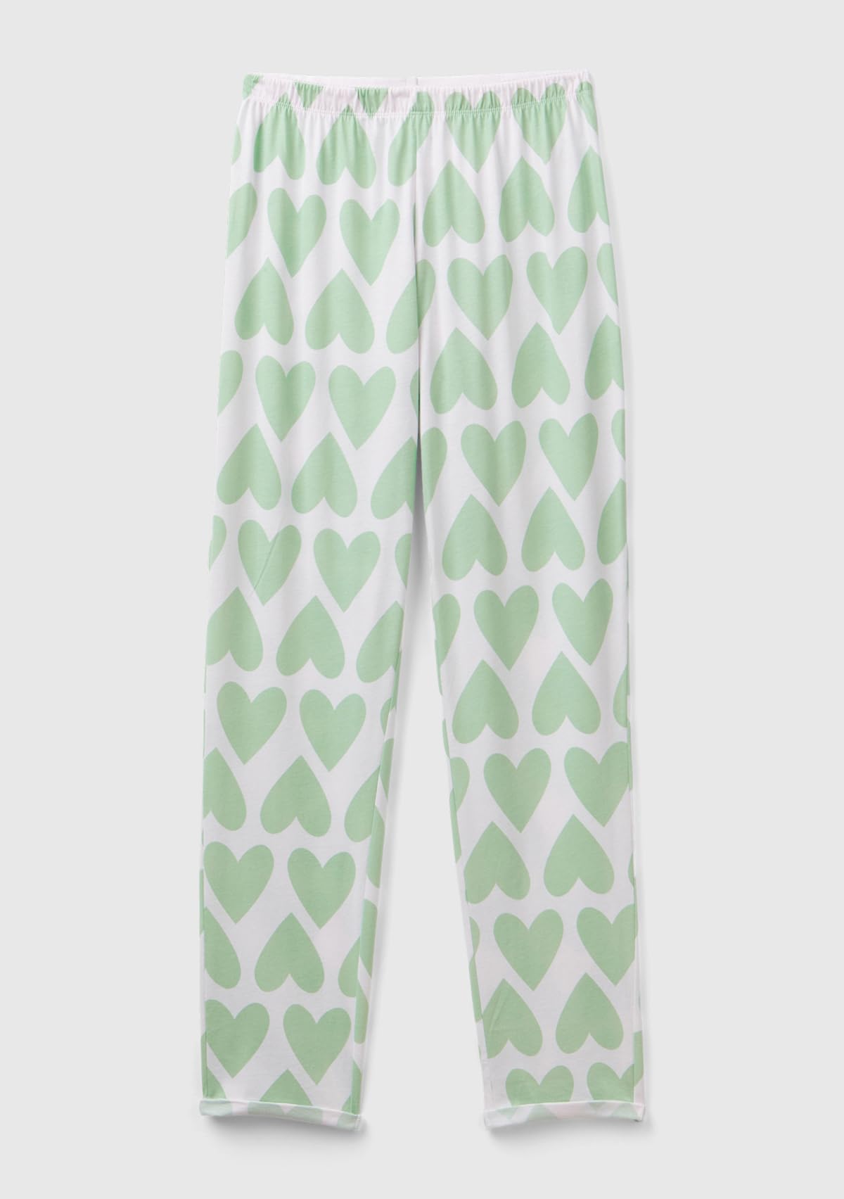 Benetton 3MR73F03H Pantalone Pigiama Donna Cotone Green