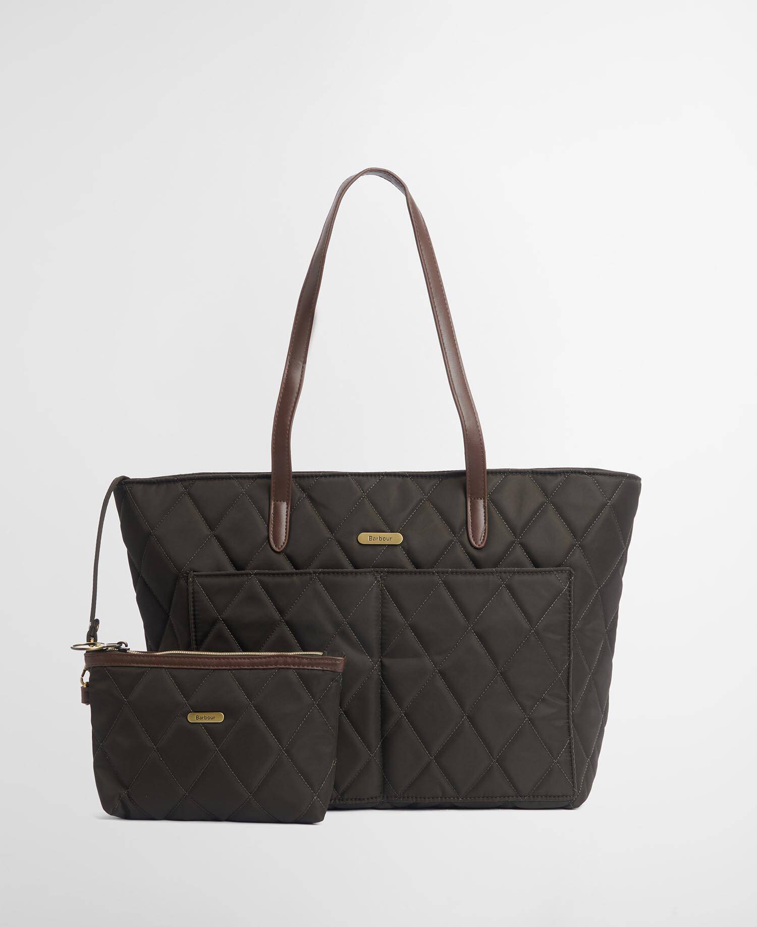 Barbour LBA0395 Tote Bag Donna Olive trapuntata nylon