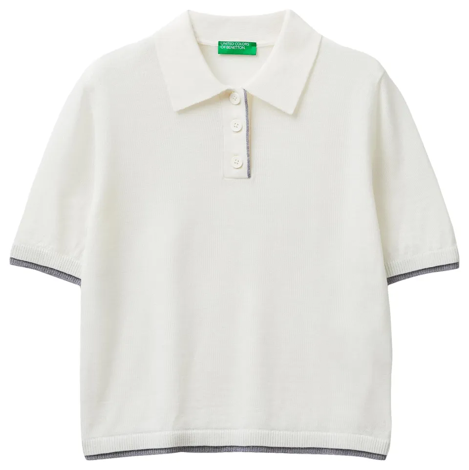Benetton Polo M/M maglia polo manica corta in lana extrafine