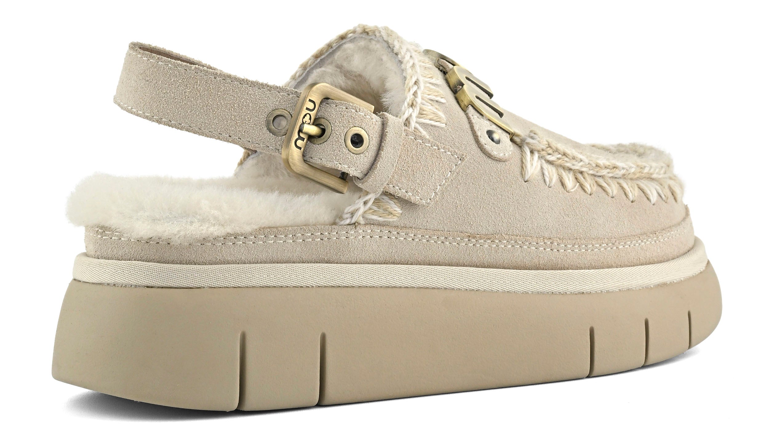 Mou Bounce Clog FW531026A sabot donna chalk camoscio