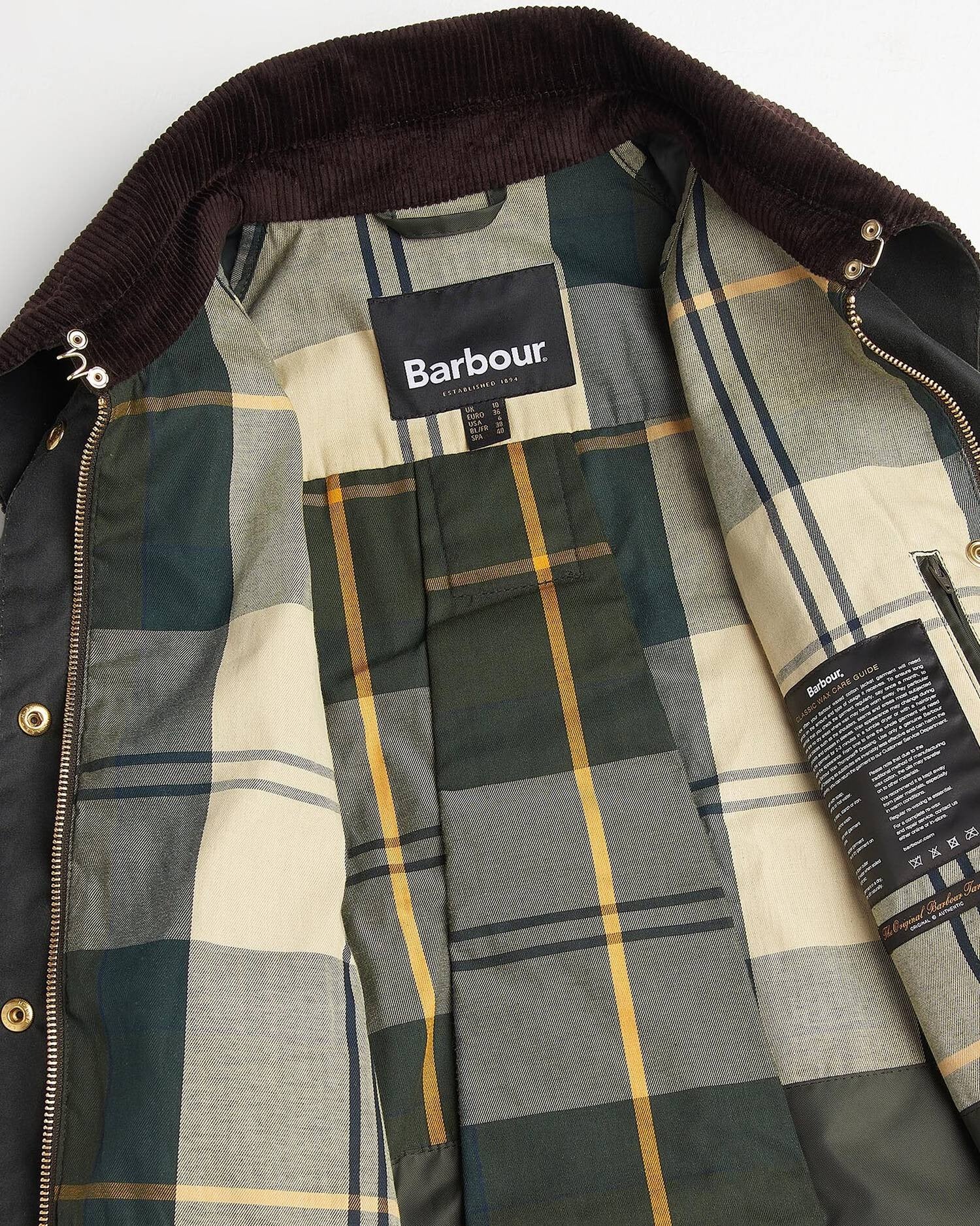 Barbour Catton LWX1333 giacca donna sage cotone cerato