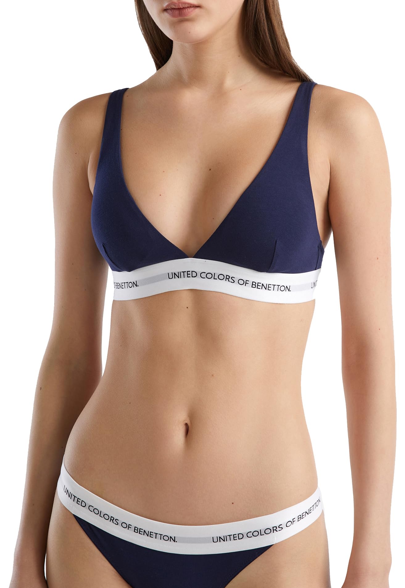 Benetton Intimo e Pigiami Reggiseno Triangolo Donna Blu Notte 252 cotone