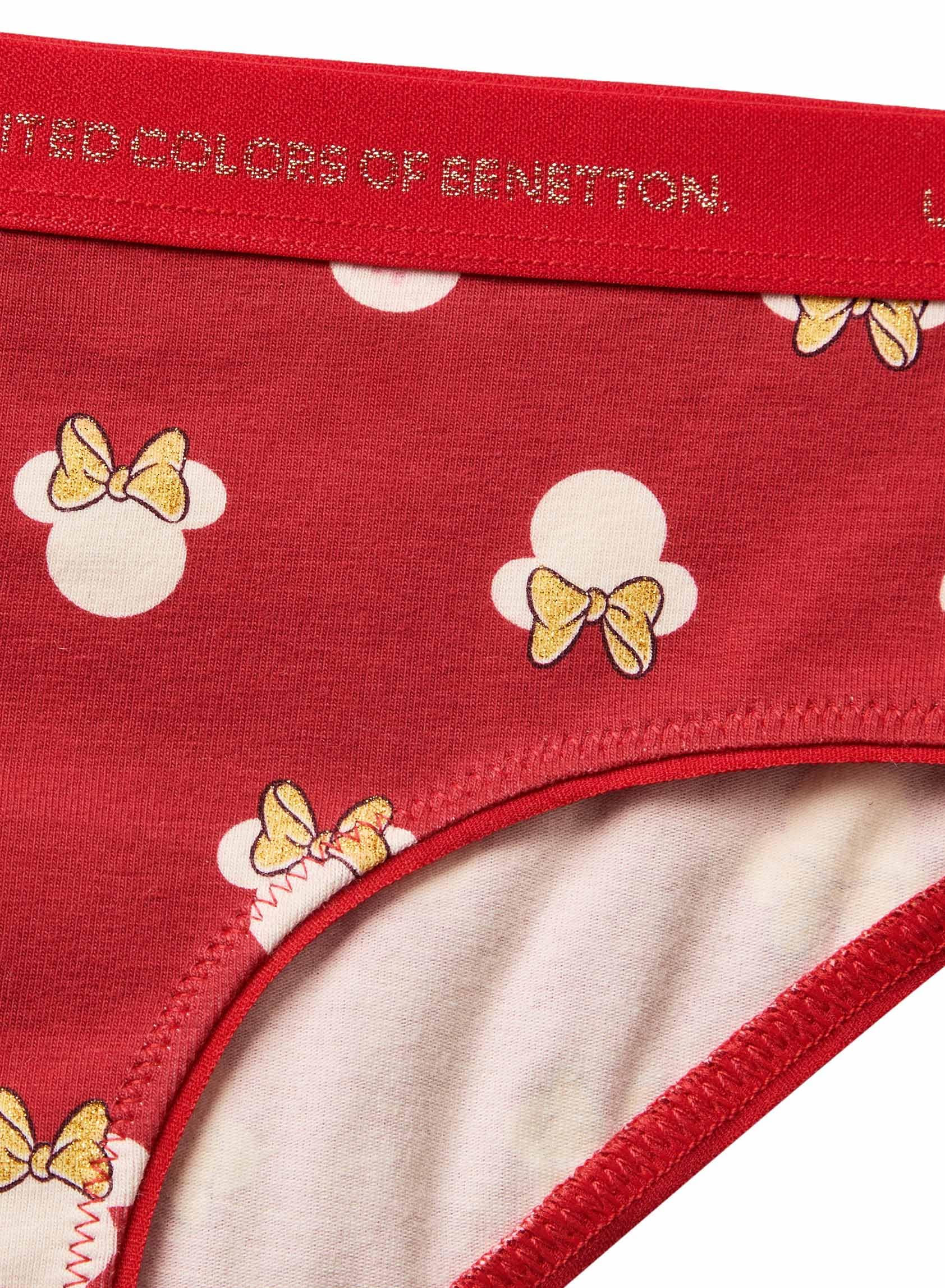 Benetton Slip Bambina Disney Cotone 1 Anno Fianco Alto