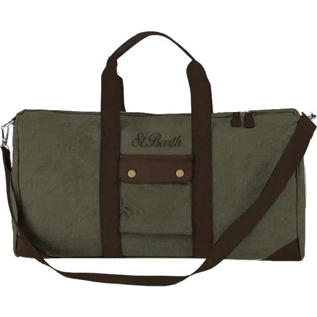 MC2 Saint Barth Jetleg Wax Borsone Militare Marrone