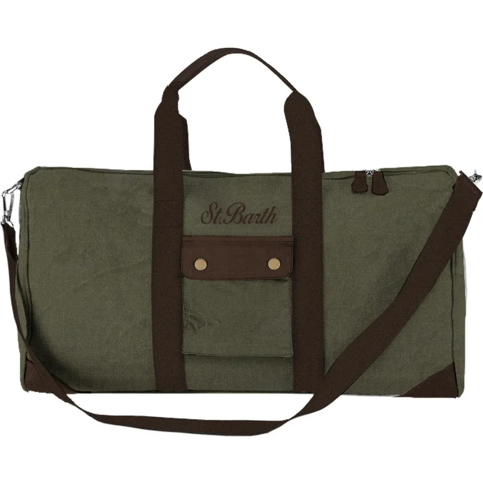 MC2 Saint Barth Jetleg Wax Borsone Militare Marrone