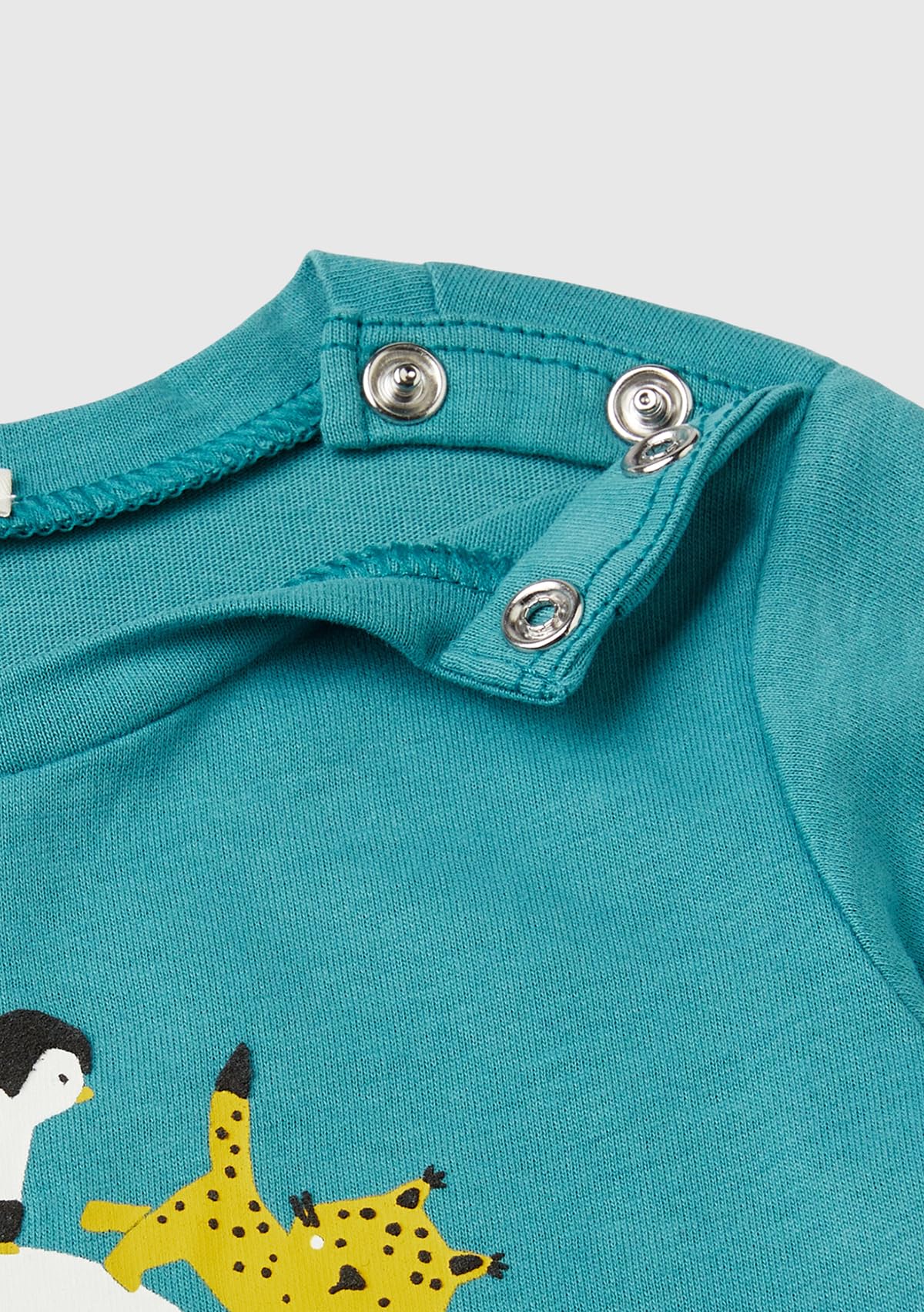 Benetton 3ATNA105F T-shirt bimbo 74 blu cotone