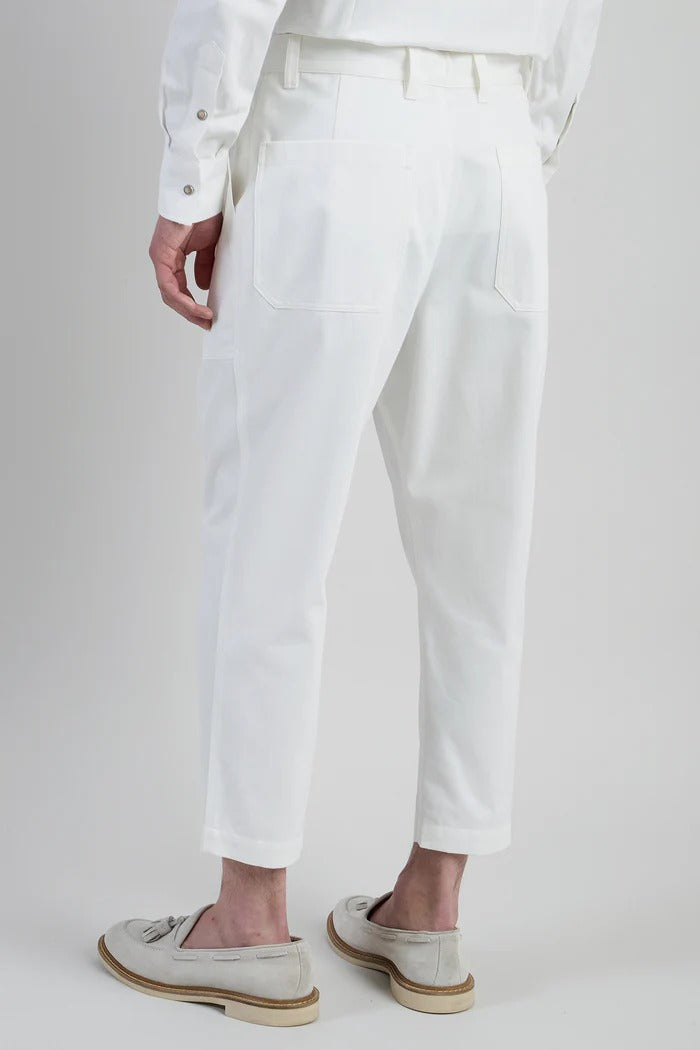 Eleventy M75PANM12 TES0M14301 pantalone bianco cotone