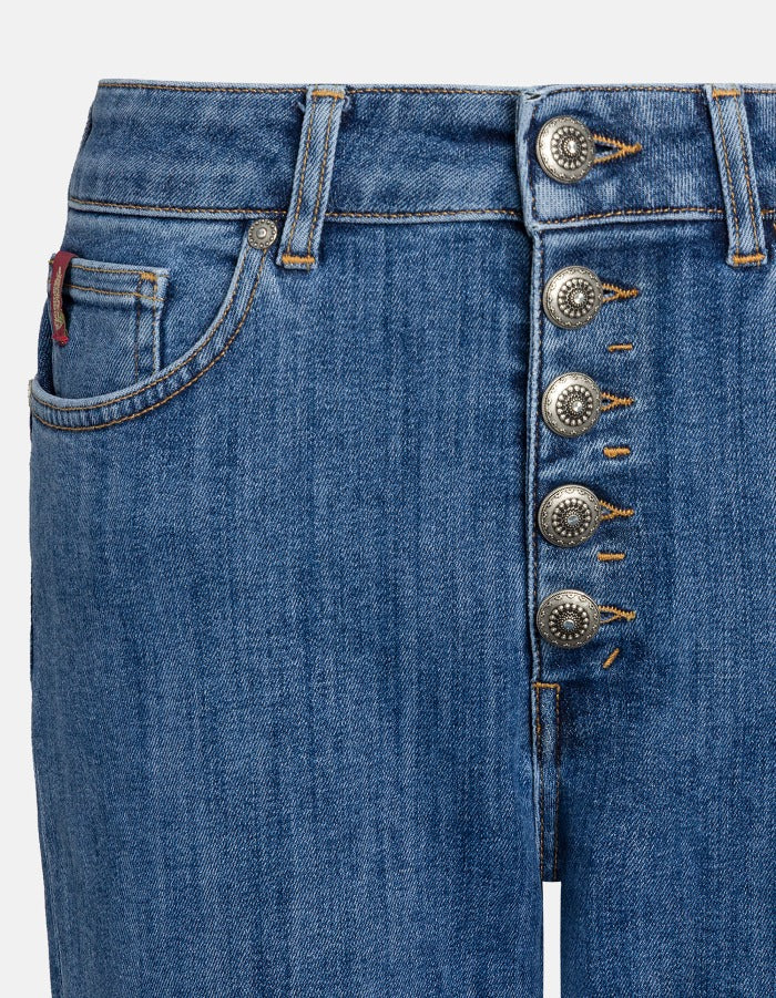 Dondup Koons Gioiello DP268K jeans donna Blu loose stretch