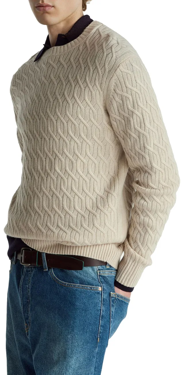 Benetton Maglieria Maglia Girocollo Uomo M Trecce