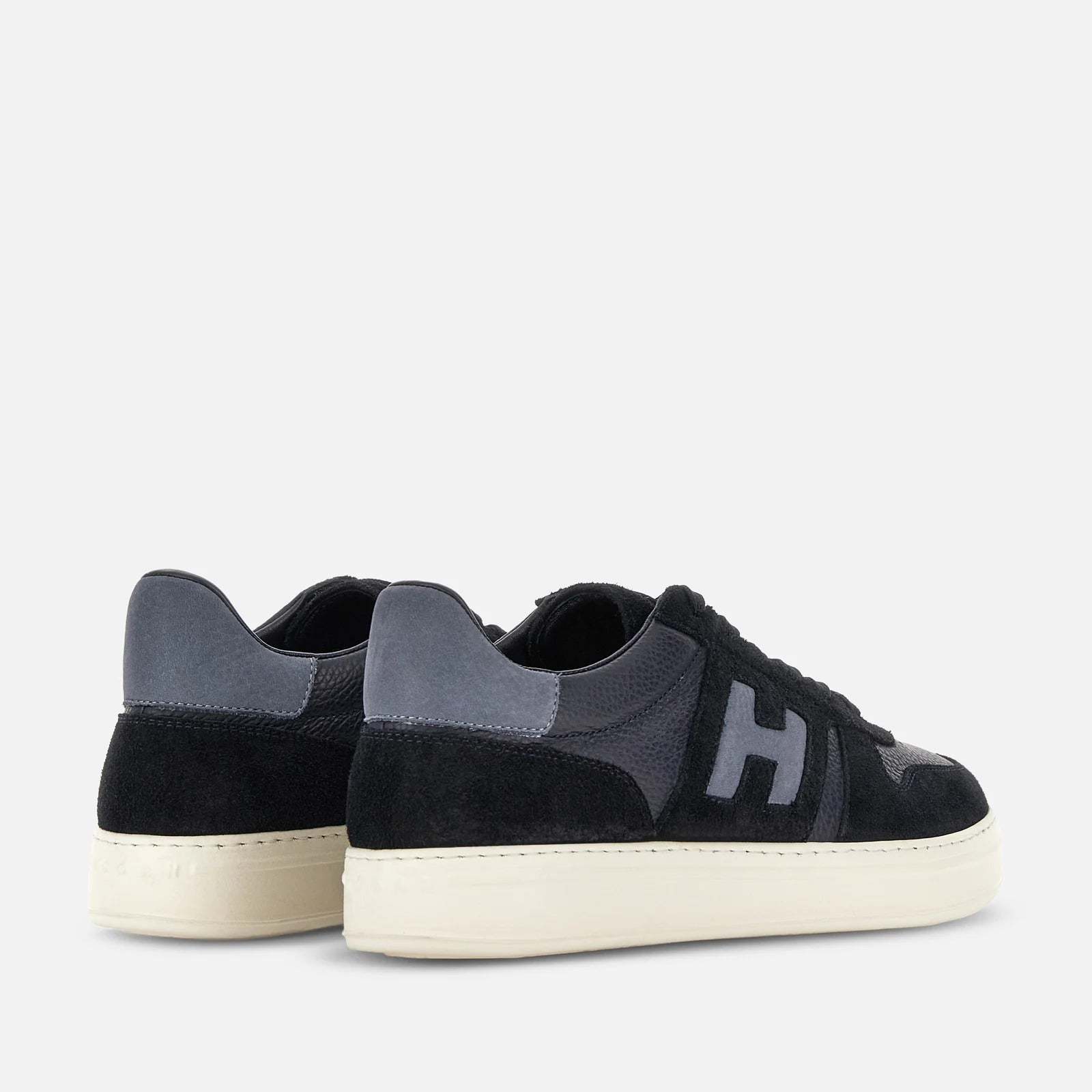 Hogan H-TV sneaker uomo blu pelle suede memory foam