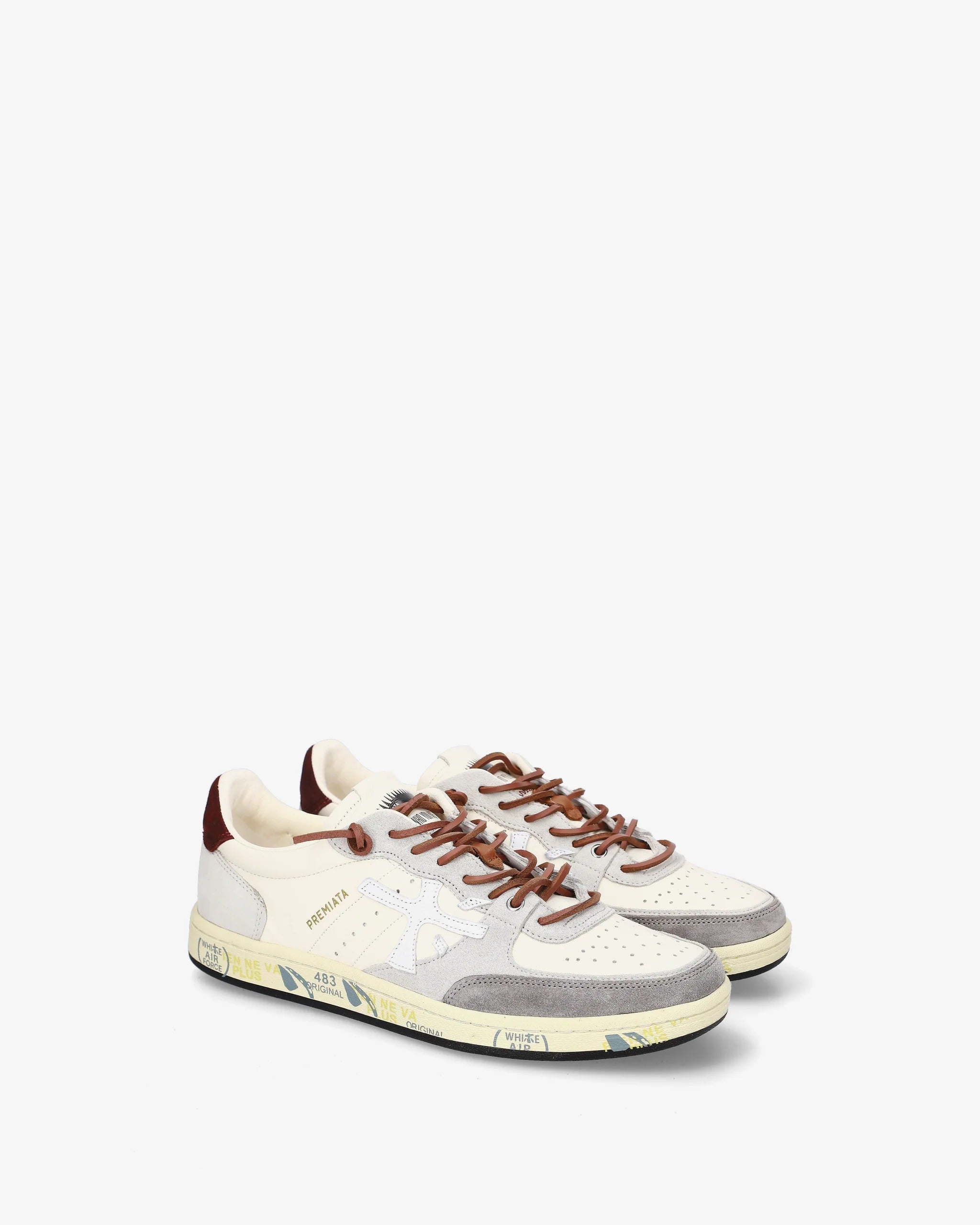 Premiata Bskt Clay 7616 sneaker uomo bianco pelle
