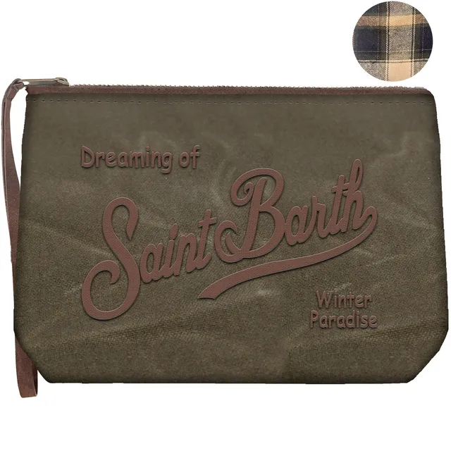 MC2 Saint Barth Aline Wax Pochette Verde Nylon Cerato
