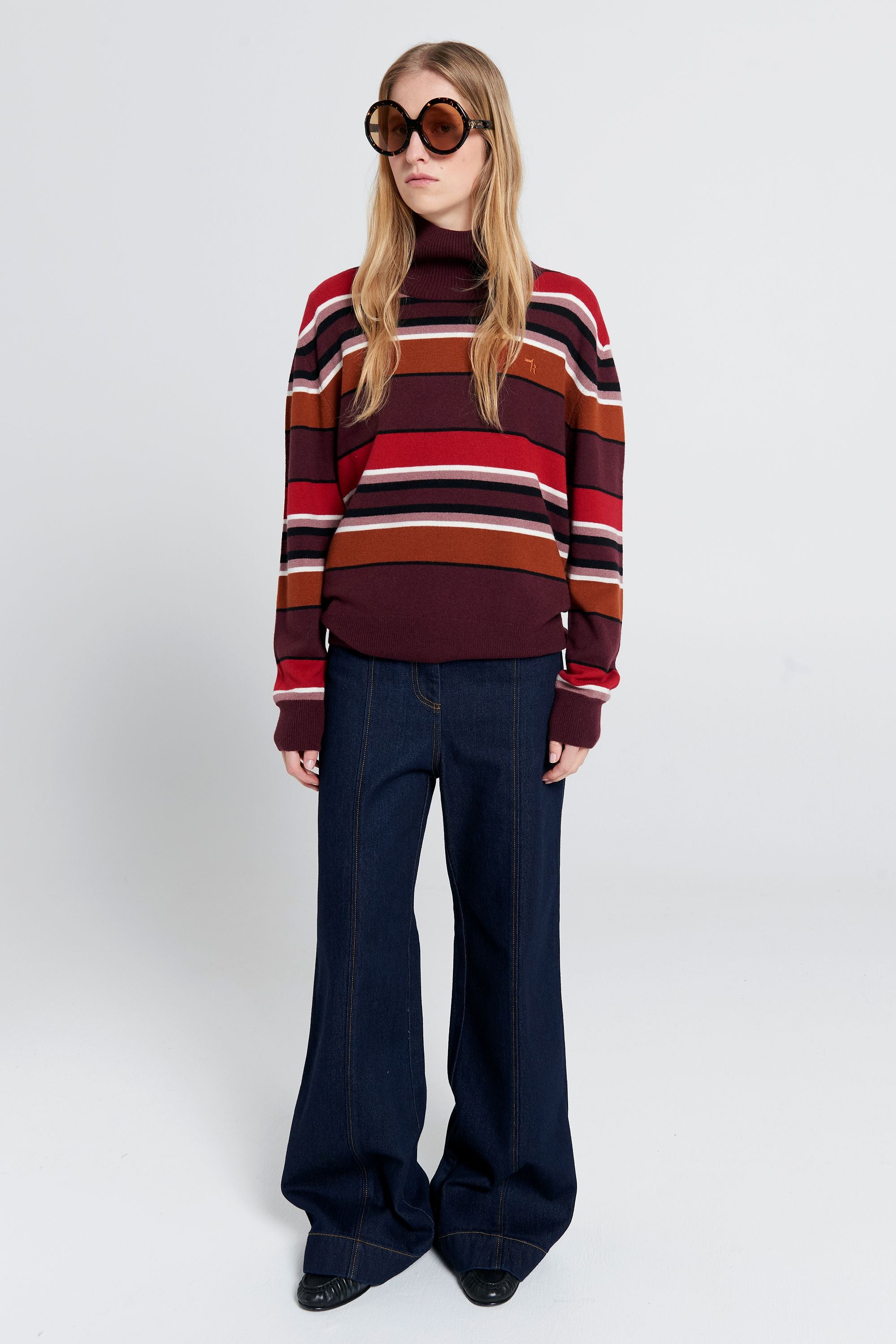 Karen Walker Margot Sweater maglione lana poppy stripe US6