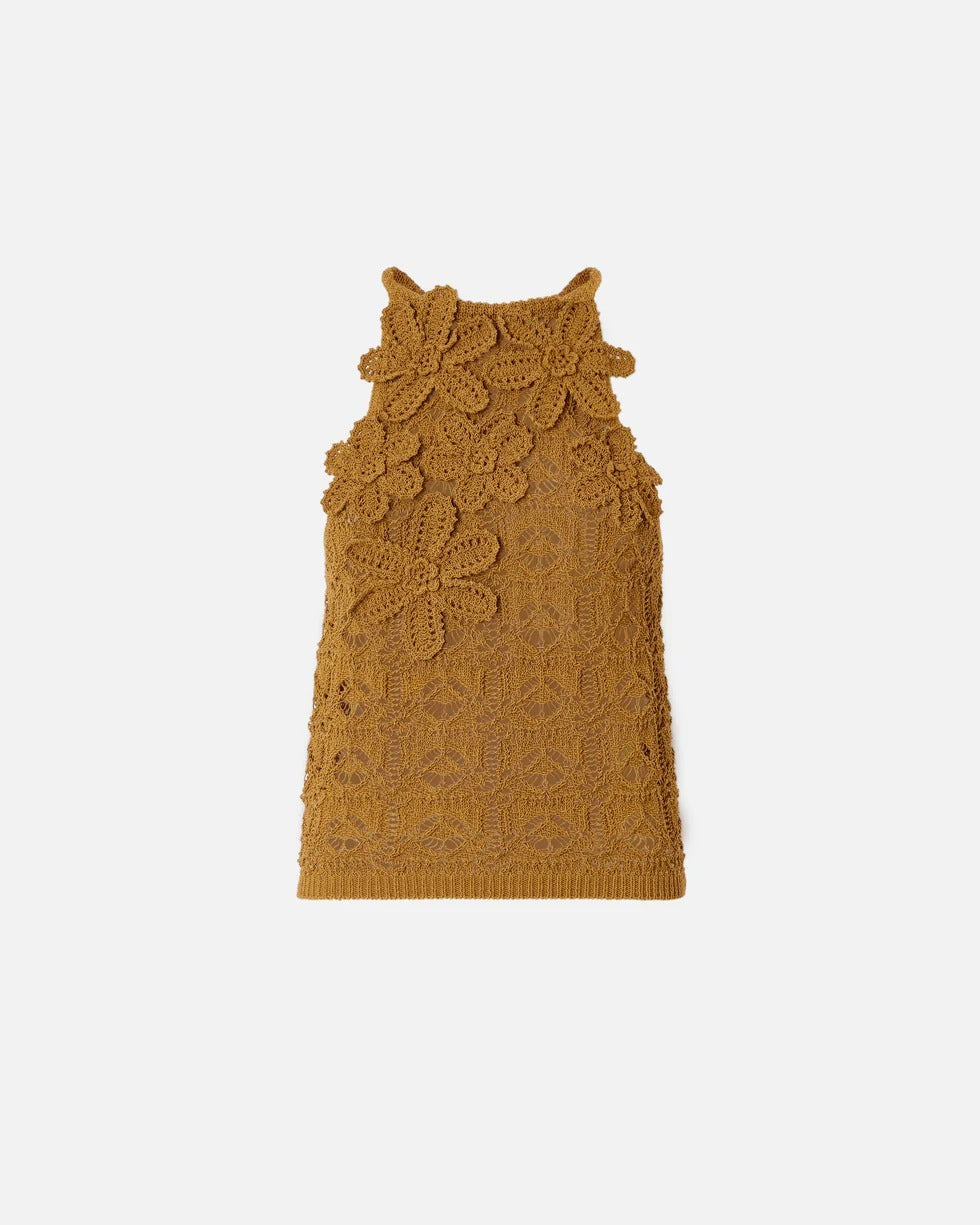 Pinko Nymphaea 106863 A3B8 top crochet marrone