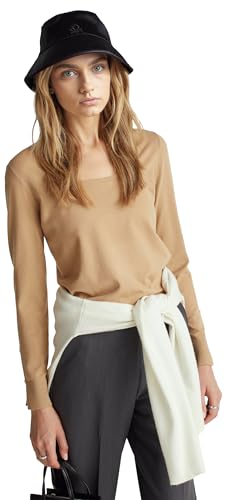Benetton Maglieria Maglia G/C M/L Scollo Quadrato Viscosa Regular