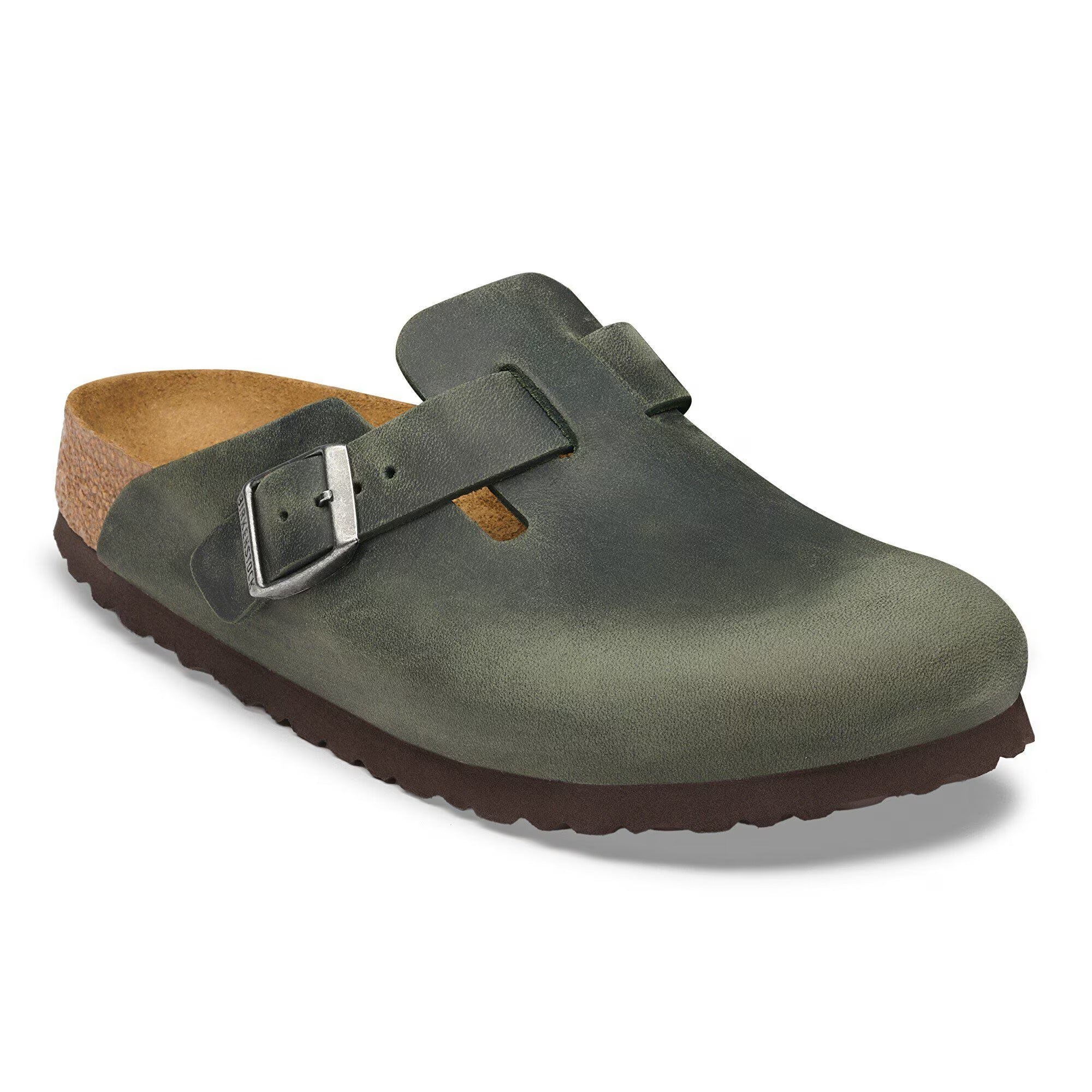 Birkenstock Boston 1032792 ciabatte uomo thyme pelle