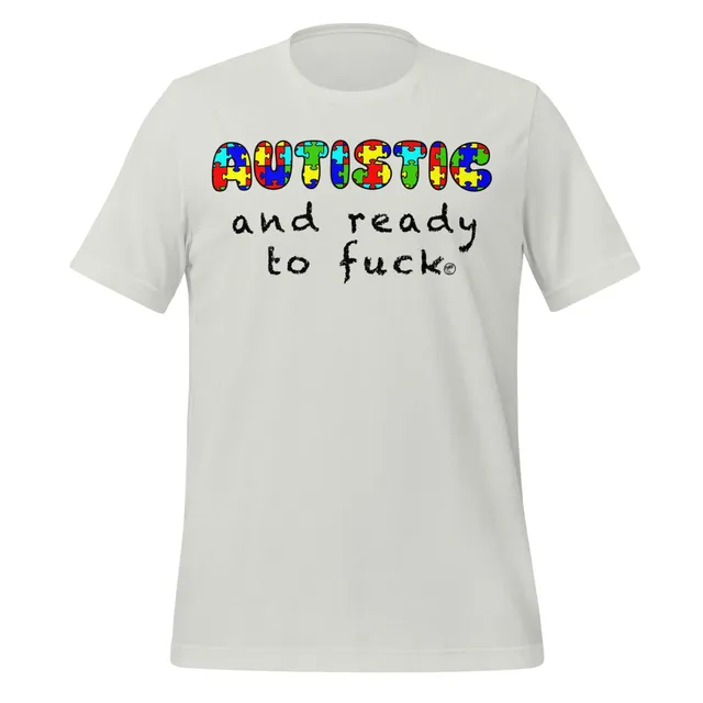 Pure Trash Autistic and Ready t-shirt uomo bacca