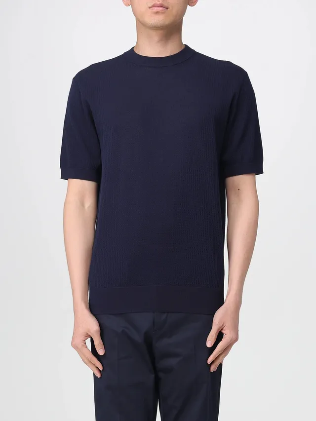 Kangra 3023 21 maglia uomo cotone blu trecce