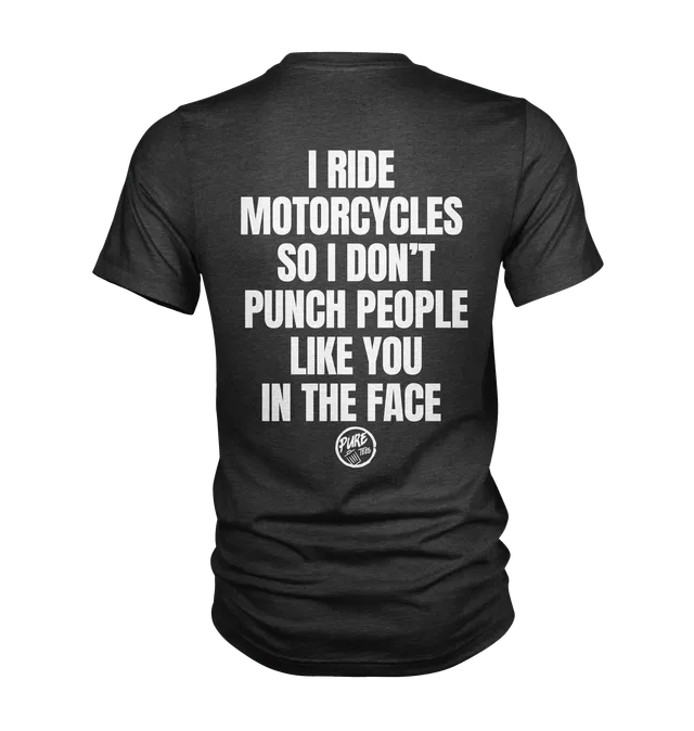 Pure Trash I ride motorcycles maglietta uomo cotone