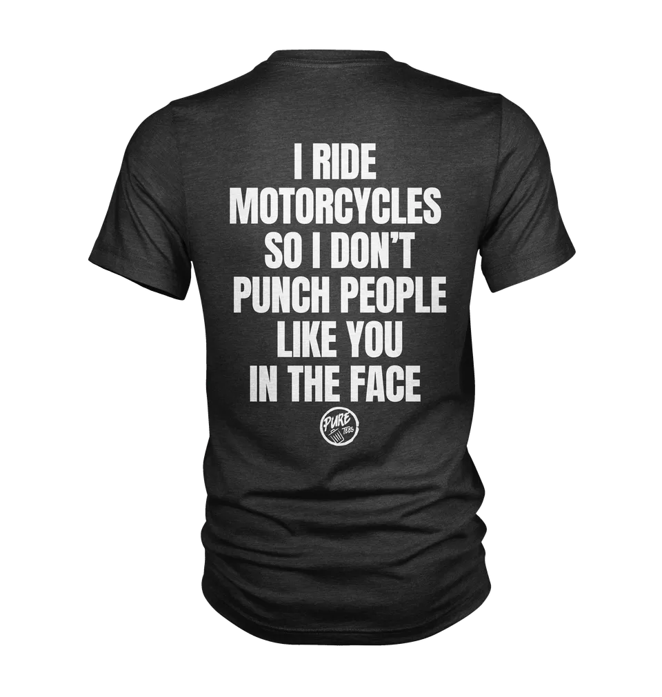 Pure Trash I ride motorcycles maglietta uomo cotone