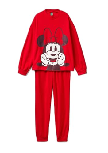 Benetton 3I473P04F Set Pigiama Donna XXS Pile Disney