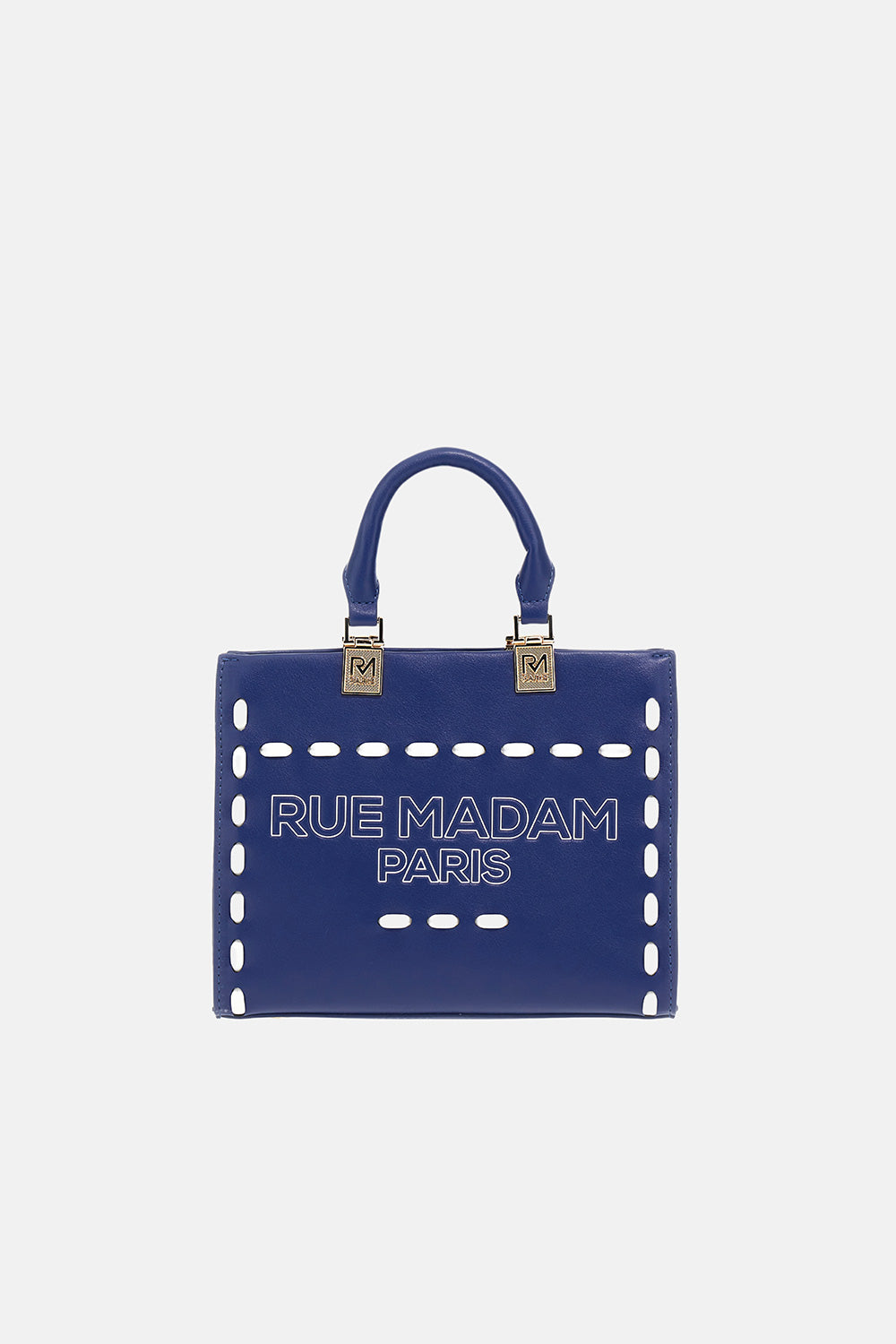 Rue Madam 1532 Iconique Spring mini tote navy ecopelle