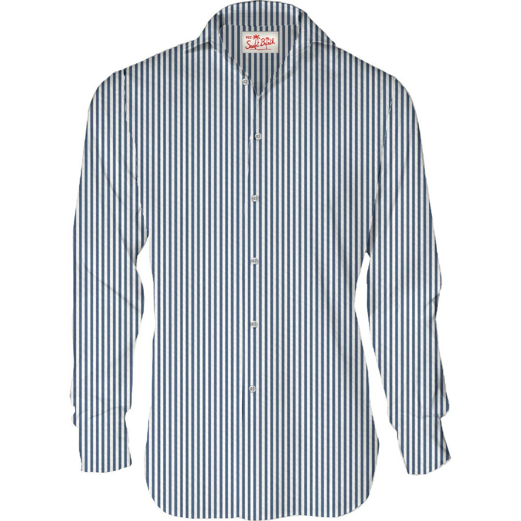 MC2 Saint Barth Pamplona Camicia Uomo Navy Rigata
