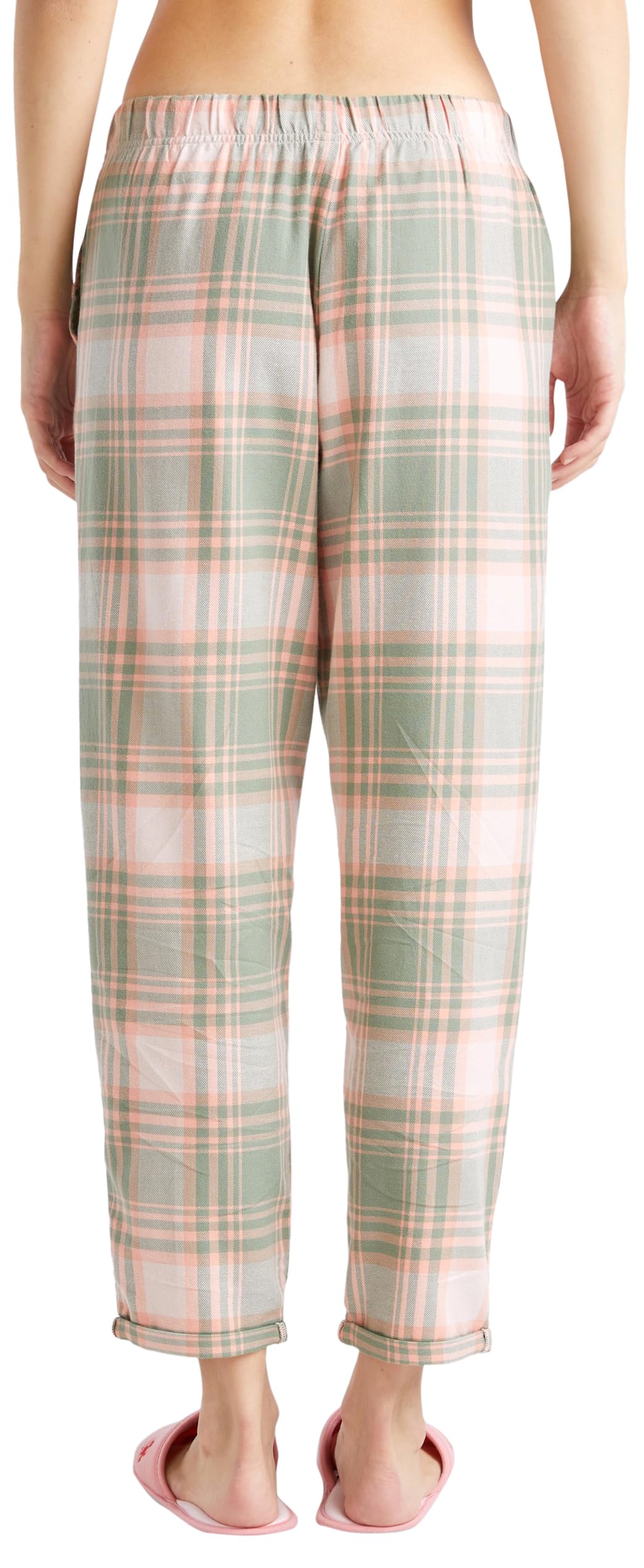Benetton Pantalone Pigiama Donna Flanella Taglia L Tinto Filo