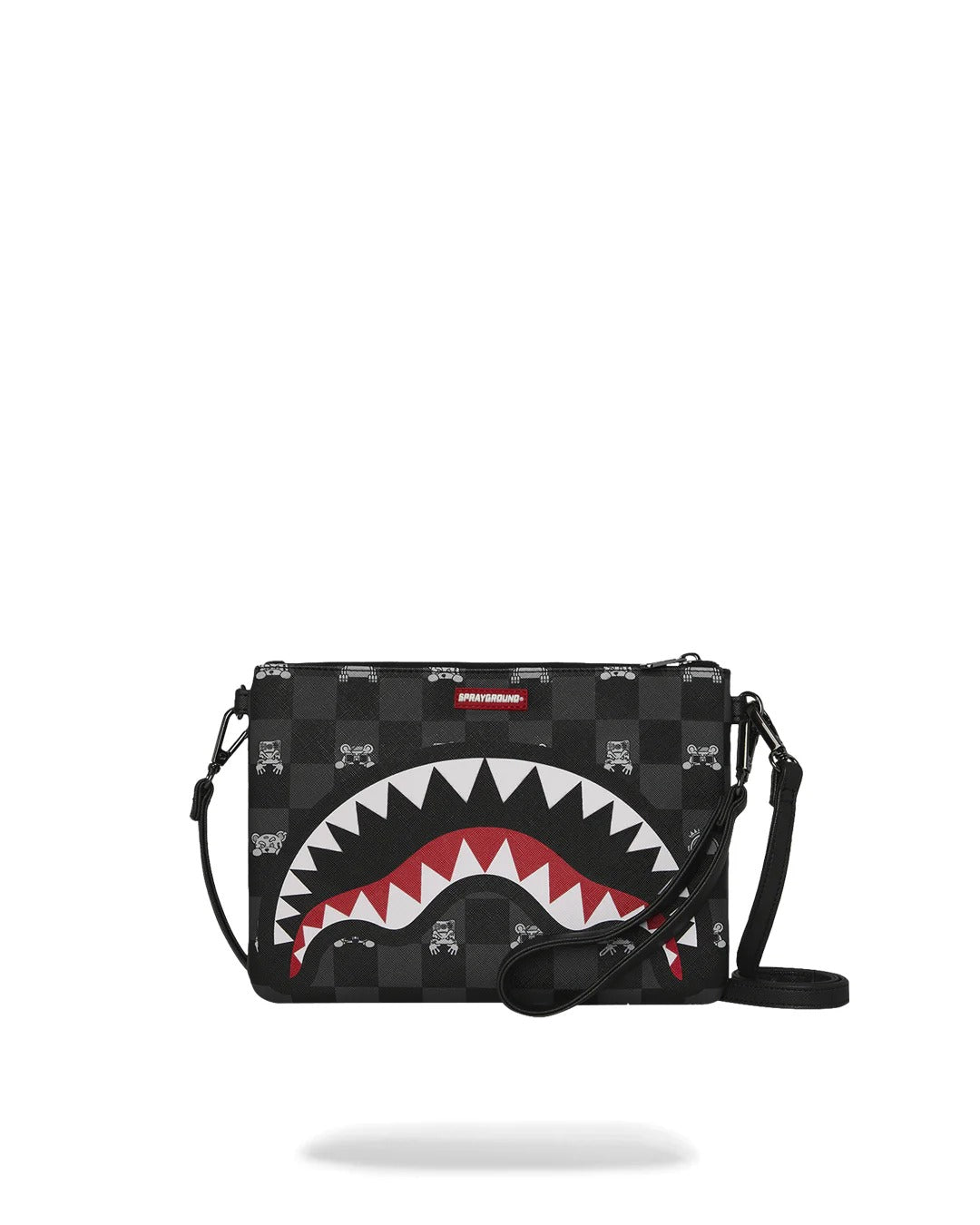 Sprayground Peeking 910B8915NSZ Pochette Nero Grigio PVC