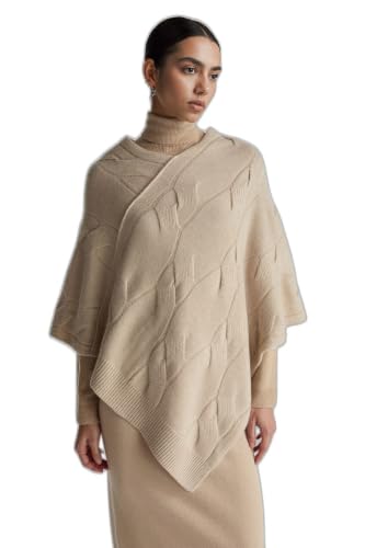 Benetton Maglieria 10K1DU01S Poncho Mantella Bianco
