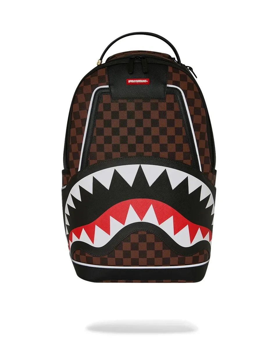 Sprayground Sharks in Paris 910B7409NSZ zaino marrone PVC