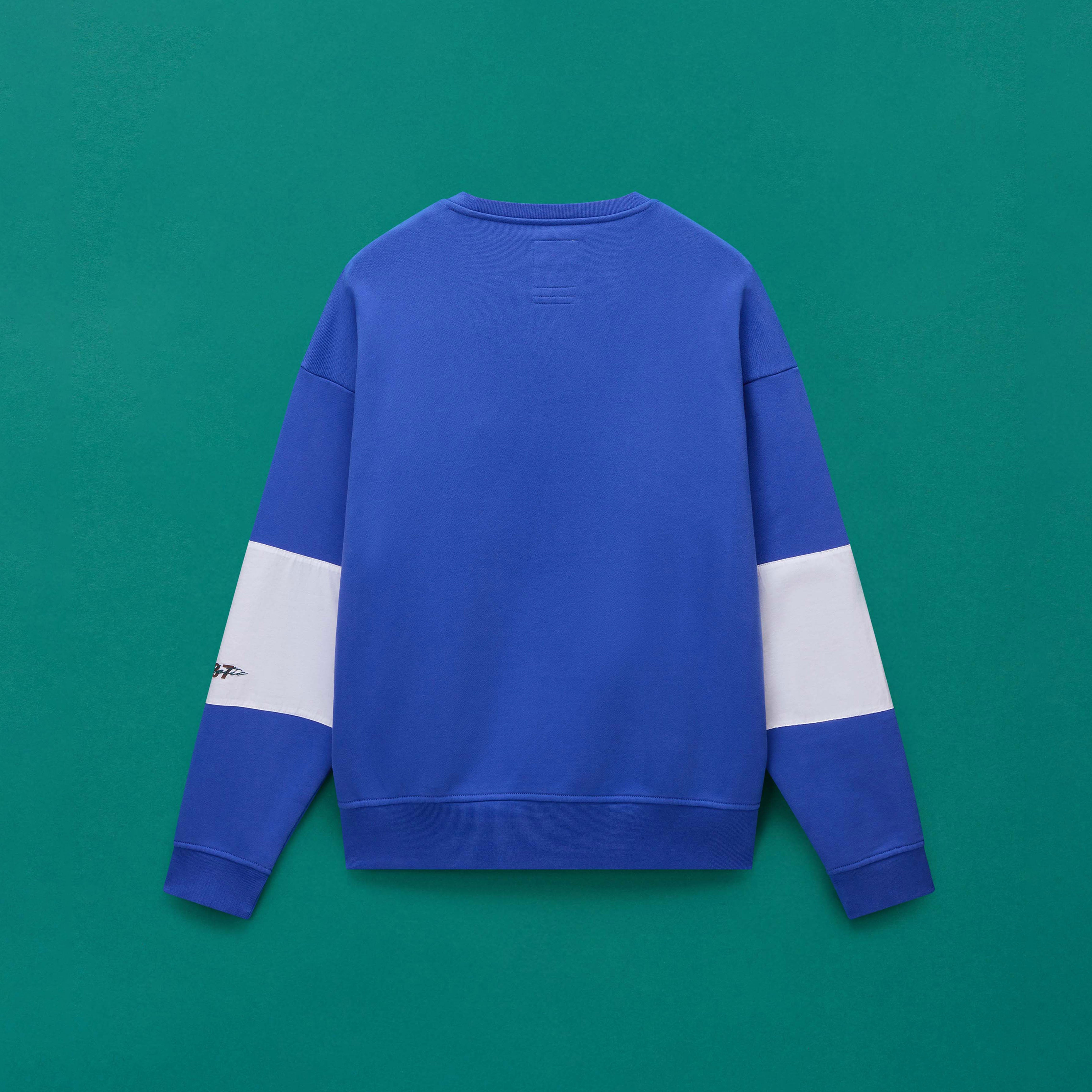 Martine Rose Lamont Sweatshirt felpa blu stampa cotone