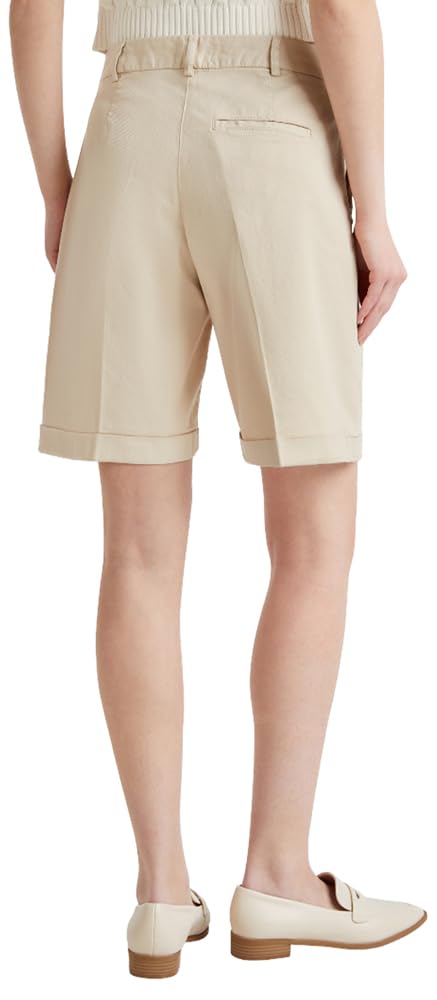 Benetton 4CDRD901W Bermuda Donna Beige in Cotone Regular Fit
