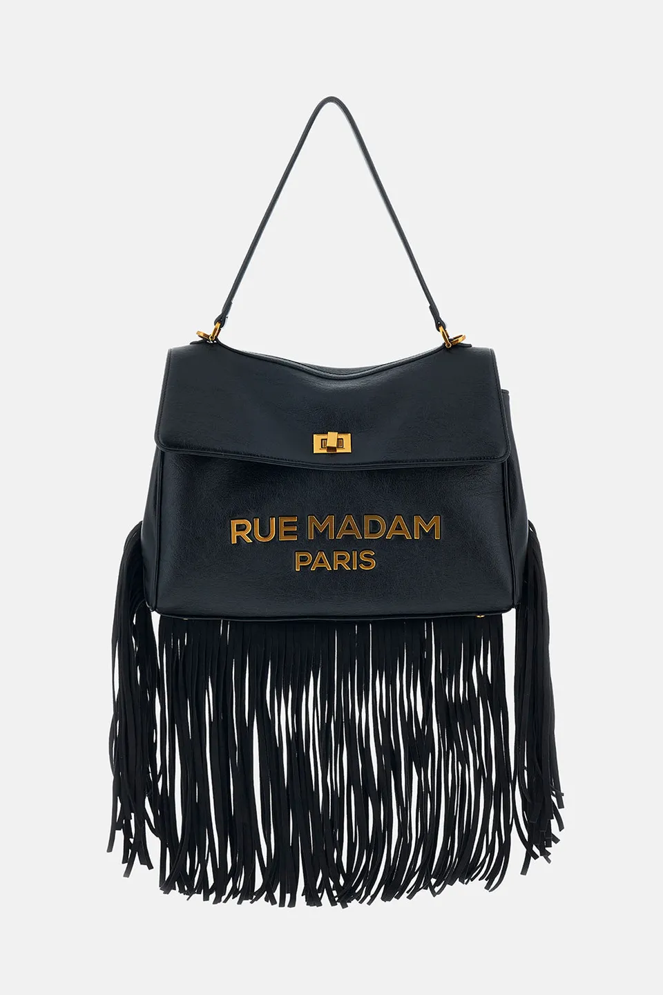 Rue Madam 1540 Les Jours XL Borsa Nera Frange