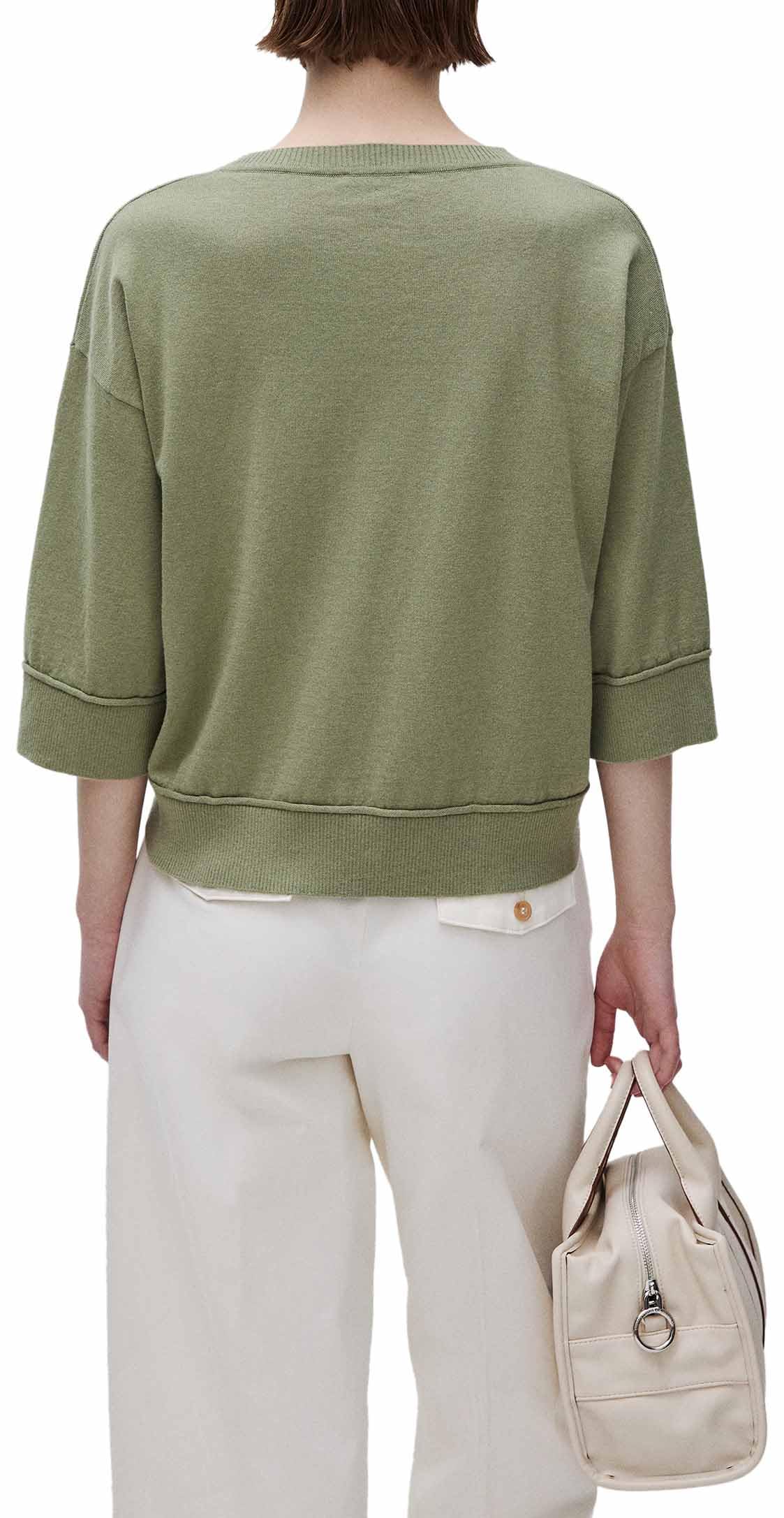 Benetton Maglieria Maglione Boxy Girocollo Spalla Scesa 3/4