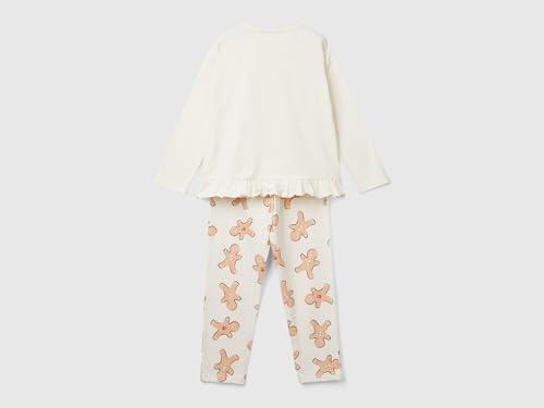 Benetton pigiama bambina 90 cotone manica lunga stampa