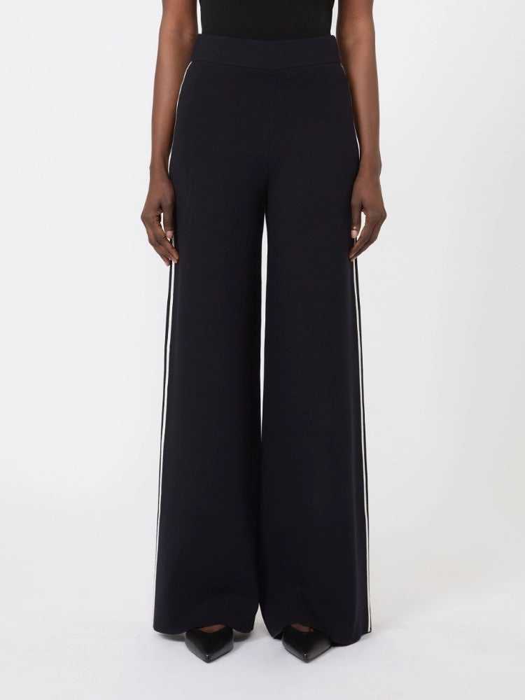 Max Mara Rasoio Pantalone Donna Blu Viscosa Stretch