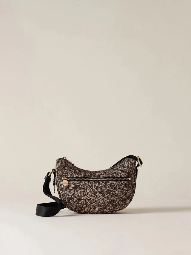 Borbonese Luna Mini 934137 I15 Borsa OP Naturale Nero