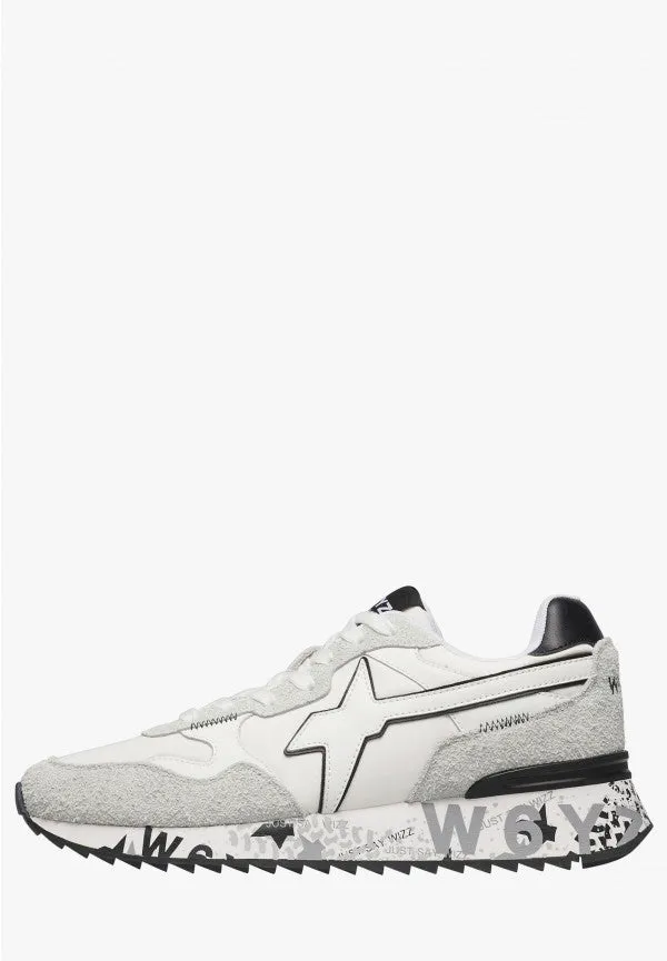W6YZ Yak-M 2015185 47 sneakers uomo bianco nero suede