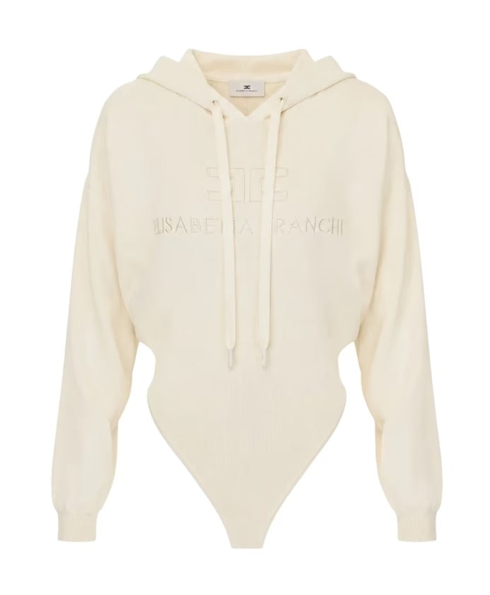 Elisabetta Franchi BK87S66E2 body maglia burro cappuccio