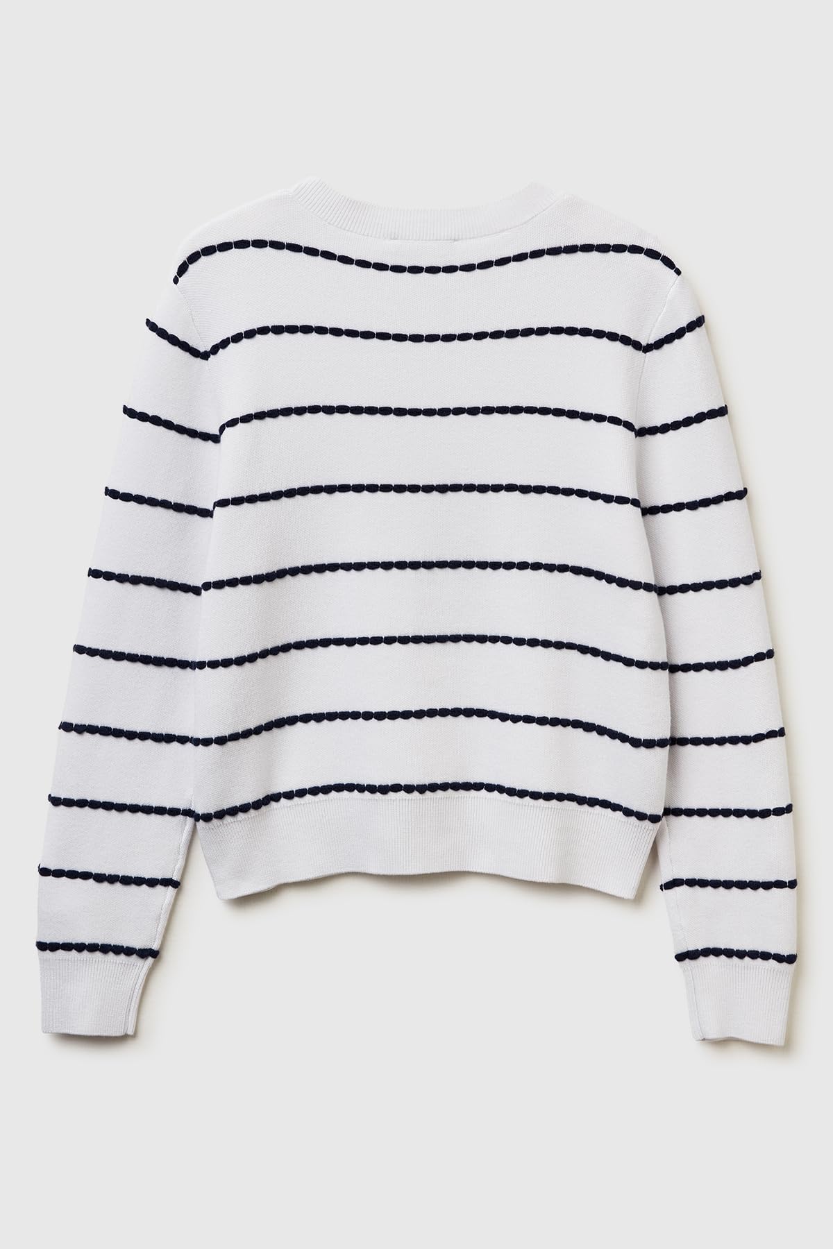 Benetton Maglieria Maglia Girocollo Jaquard Piquet 3D