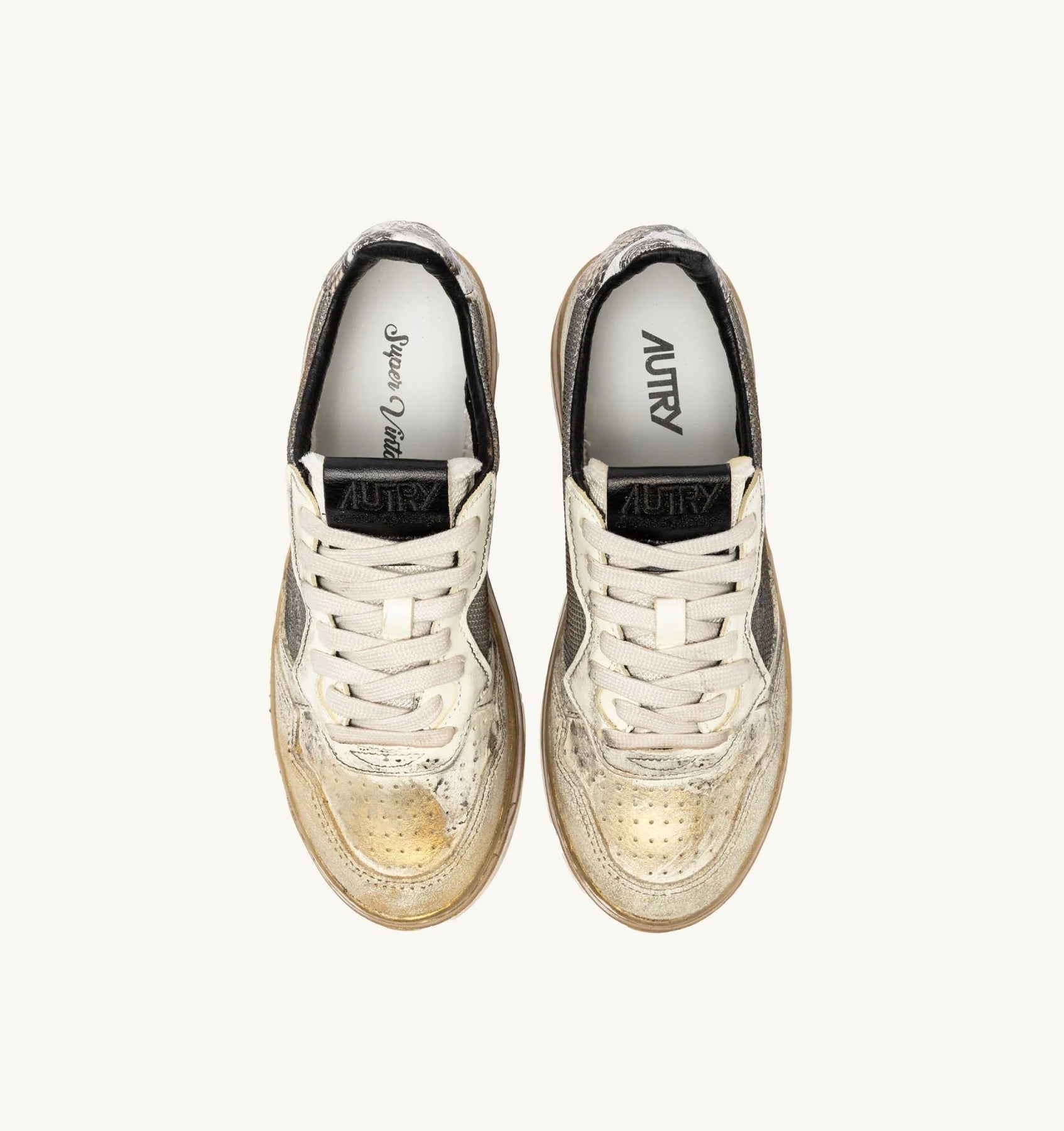 Autry AVLW-ME14 sneakers White Grey Gold pelle